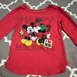 Christmas - Disney Red Long Sleeve T-Shirt